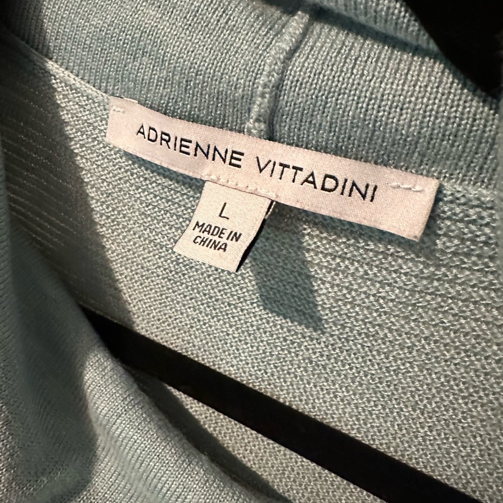 Adrienne Vittadini Classic Knit Sweater in Light Gray